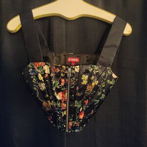 STAUD Floral ALICE CORSET TOP - size 2 NWOT